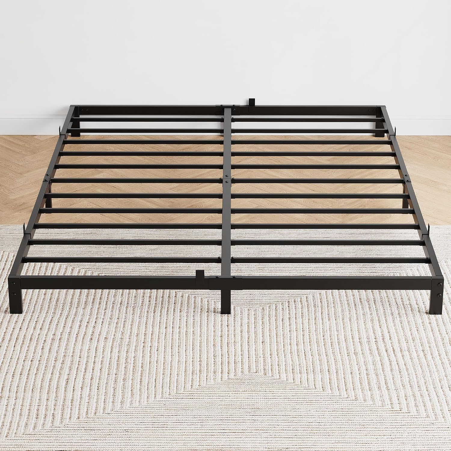 Canopy Bed Frame Metal Queen - ガーヴィー 6インチ ヘビーデューティー メタル クイーンベッドフレーム ベッド下収納付き