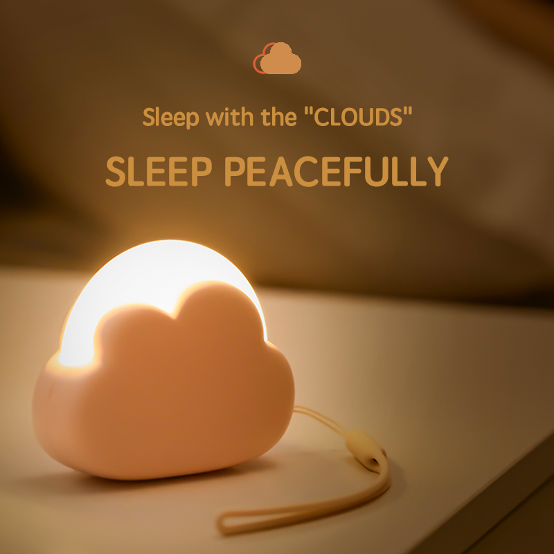 クラウドナイトライトミニ USB ワイヤレス愛らしい雲の形  - Floating Nightstand With Led Light のレビューと価格
