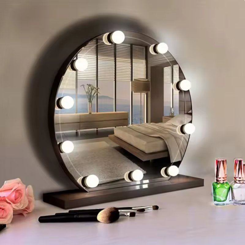 ハリウッドメイクアップバニティランプ、取り外し可能なLEDミ - Dressing Table Vanity With Lighted Mirror のレビューと価格