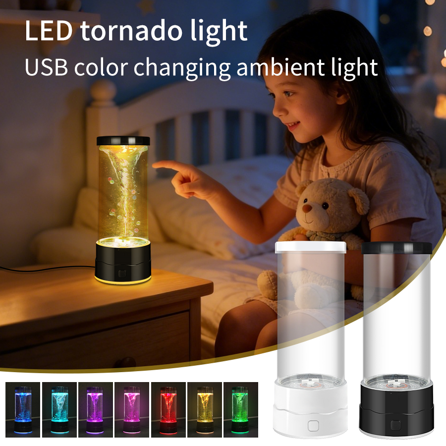 クリエイティブ LED トルネードナイトライト USB マル - Floating Nightstand With Led Light のレビューと価格