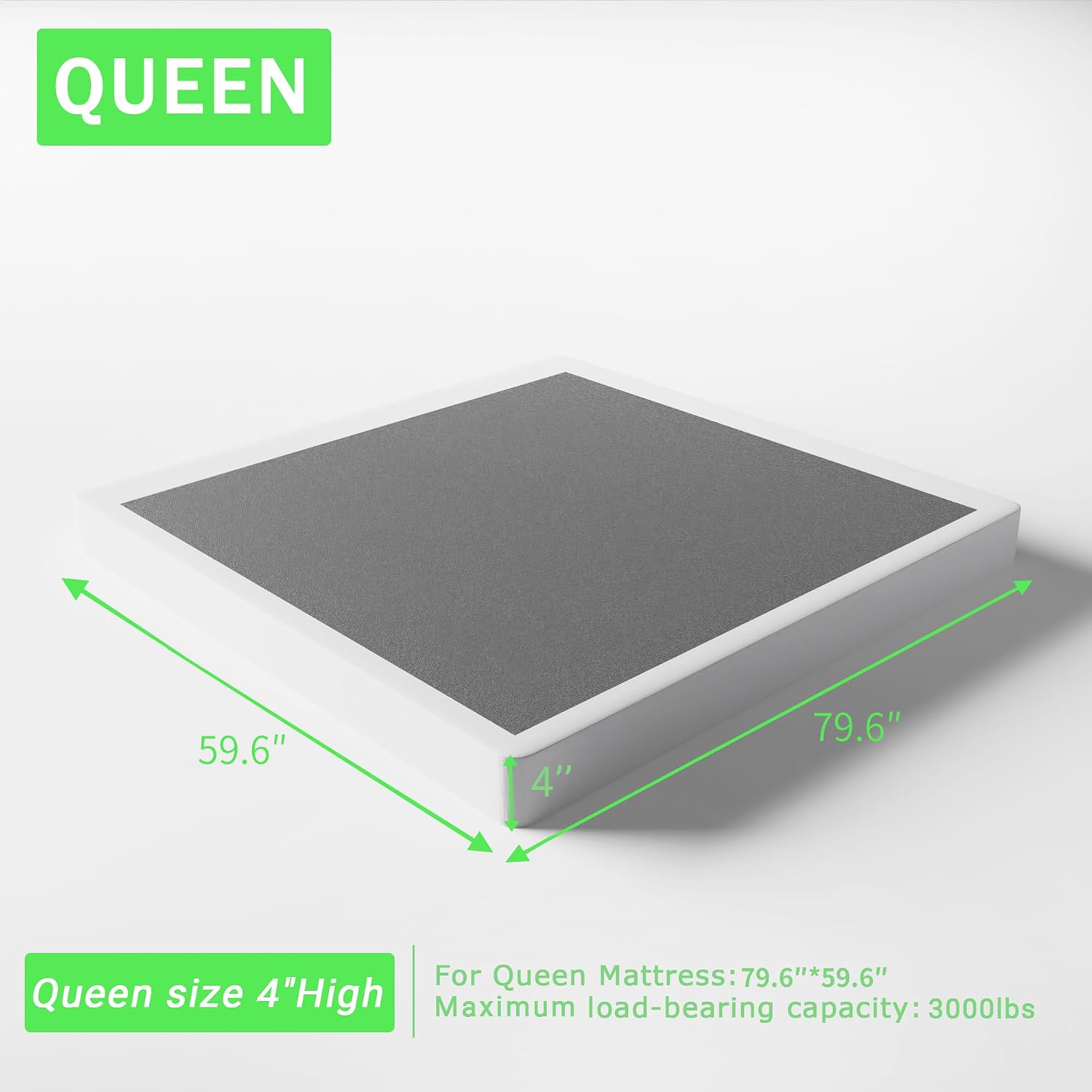 4インチクイーンボックススプリング、ロープロファイル、高耐久 - Canopy Bed Frame Metal Queen のレビューと価格
