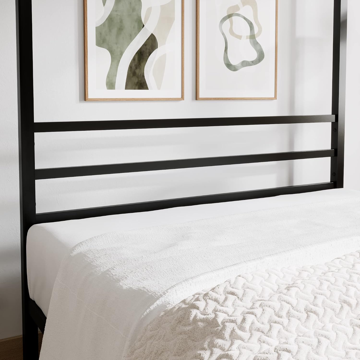 クイーンサイズメタルキャノピーベッドフレーム、頑丈なプラット - Canopy Bed Frame Metal Queen のレビューと価格