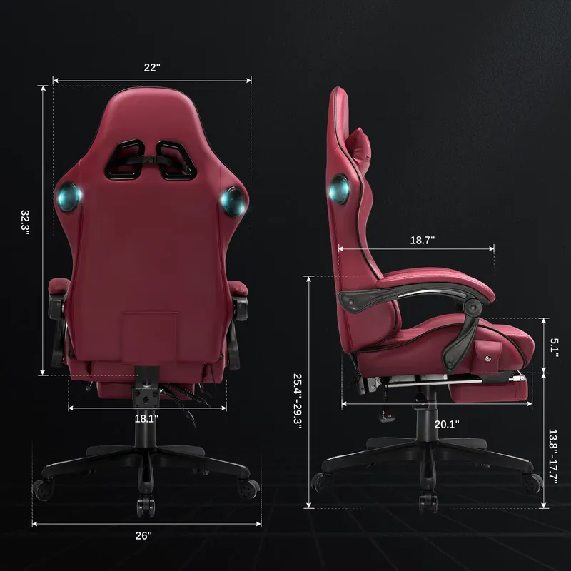 GTPLAYER製ゲーミングチェア。スピーカー内蔵、人間工学 - Office Furniture のレビューと価格