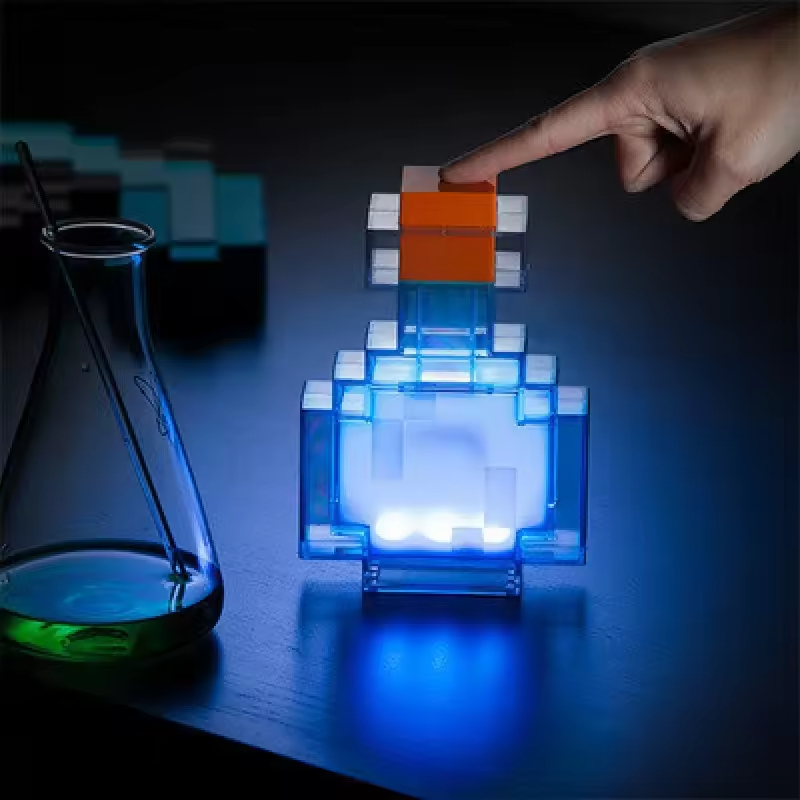 MCゲームポーションボトルナイトライト 7色変化LEDランプ - Floating Nightstand With Led Light のレビューと価格