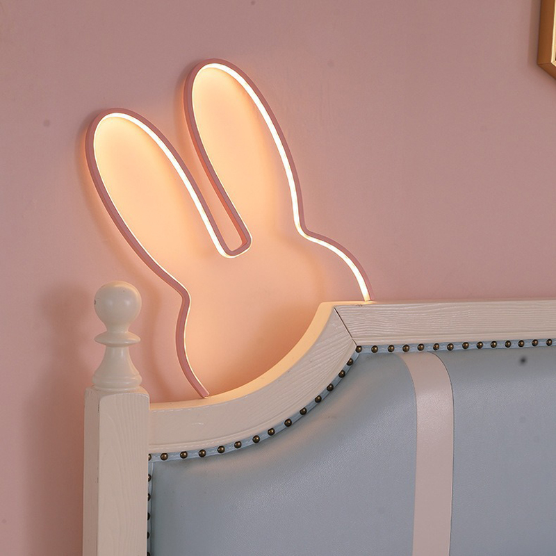 かわいいLEDウサギウォールライト、USB電源、ベビーデスク - Floating Nightstand With Led Light のレビューと価格